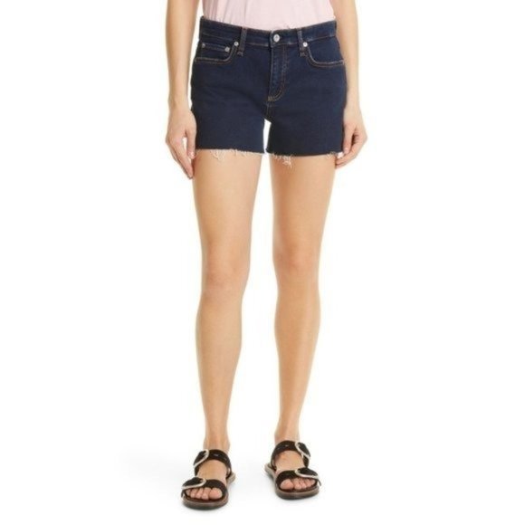 RAG & BONE Dre Low Rise Shorts in Rinse Towel Denim - Size 25 - Picture 1 of 6